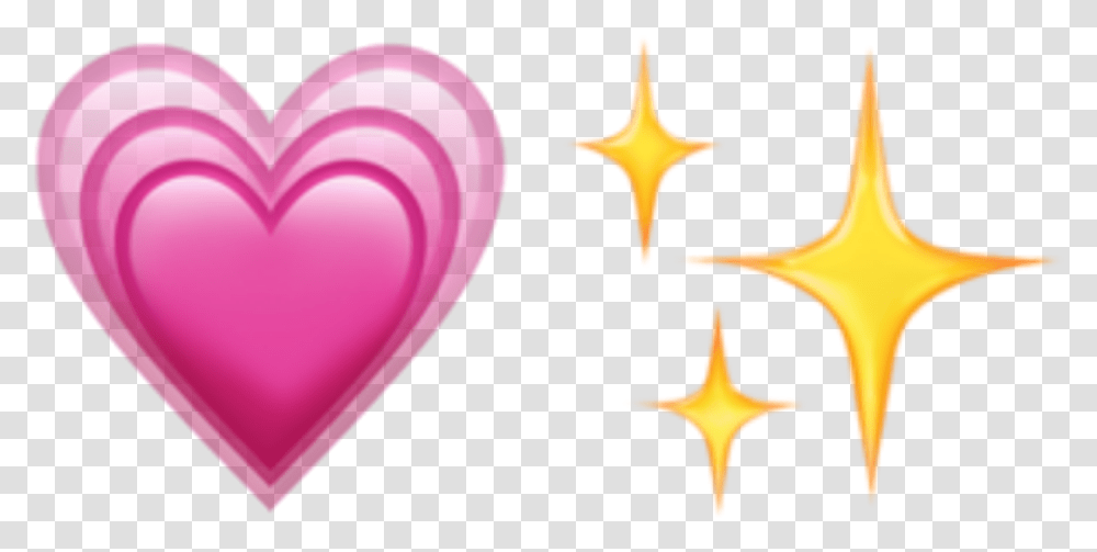 Emoji Iphone Emojiiphone Corazon Heart Brillo Background Hearts Emoji, Star Symbol, Balloon, Sea Life, Animal Transparent Png