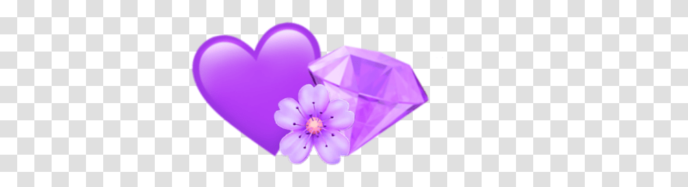 Emoji Iphone Purple Aesthetic Tumblr Heart, Plant, Sweets, Food, Flower Transparent Png