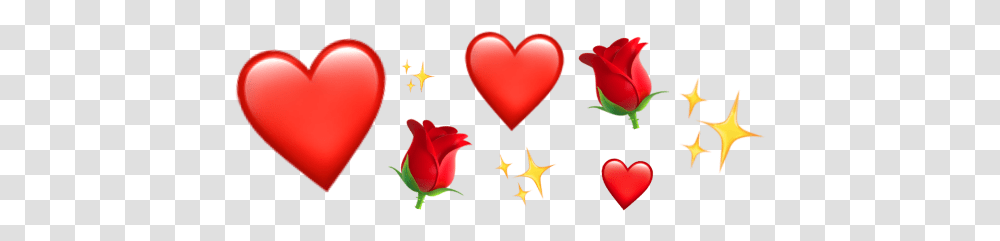 Emoji Iphone Red Rose Yellow Heart Aesthetic Iphone Heart Aesthetic, Star Symbol Transparent Png