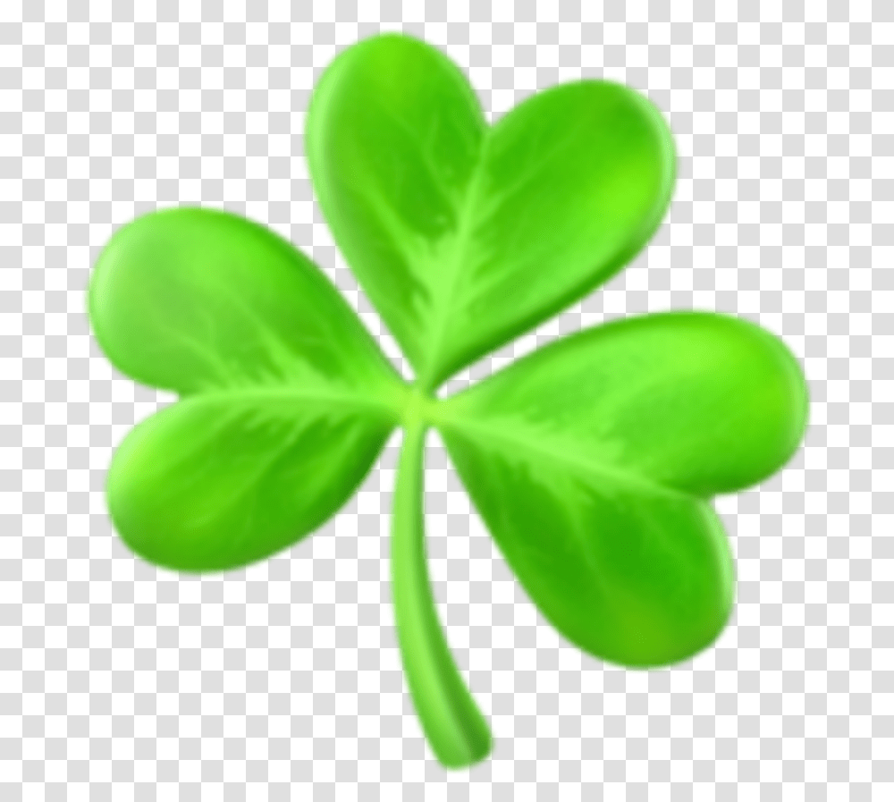 Emoji Iphone Shamrock Emoji, Green, Leaf, Plant Transparent Png