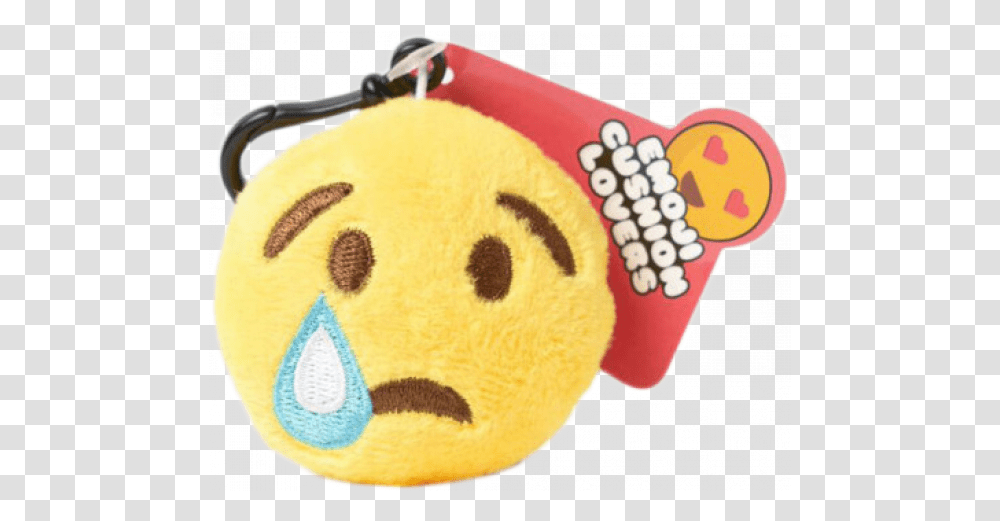 Emoji Keyring Sad Face Love Bomb Cushions Sleepy Sad Coin Purse, Pillow, Plush, Toy, Applique Transparent Png