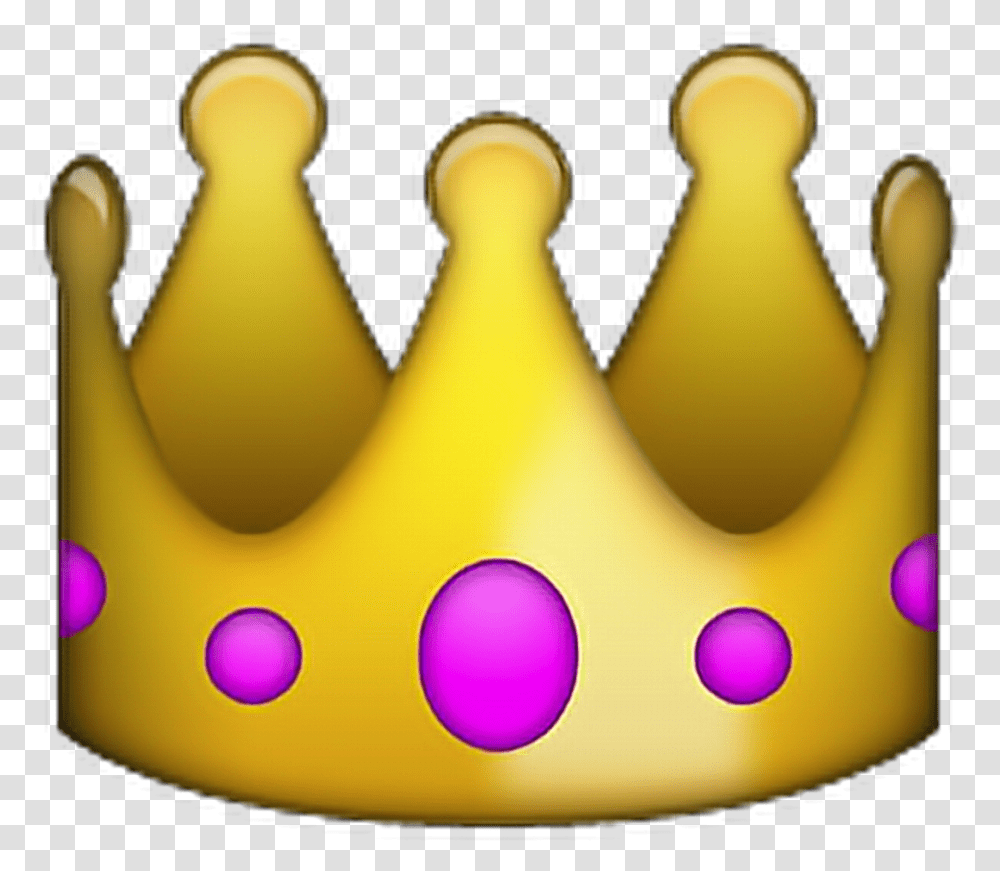 Emoji King The Emoji King Sticker Iphone Crown Emoji, Banana, Fruit, Plant, Food Transparent Png