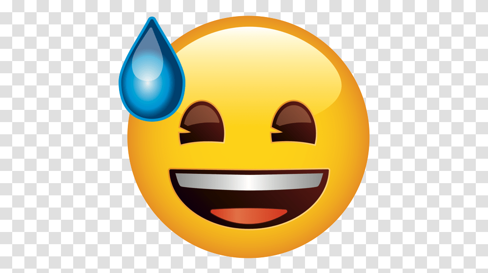 Emoji Light Blue Smiley, Pac Man, Droplet Transparent Png