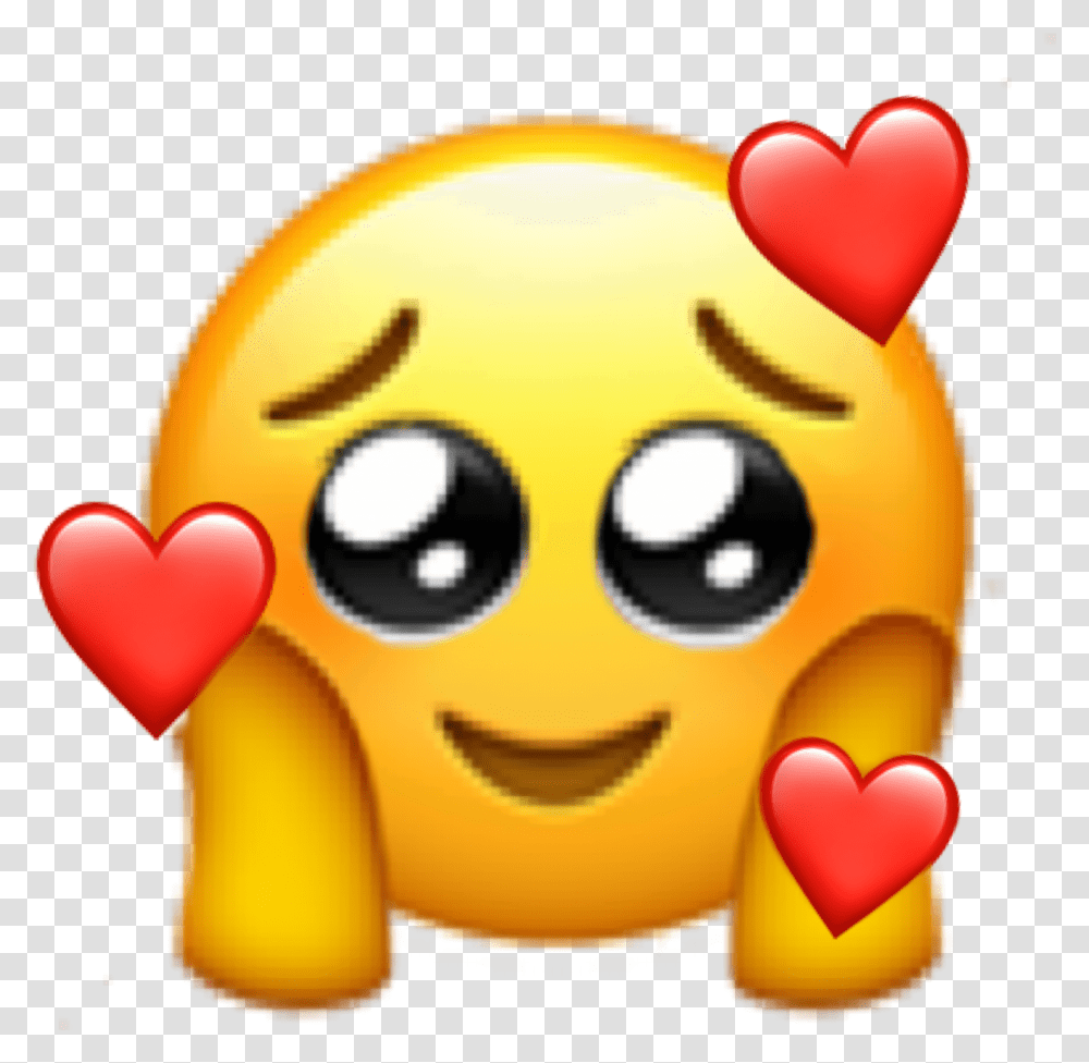 Emoji Loved Blush Aww Sticker Love Emoji, Toy, Pac Man Transparent Png