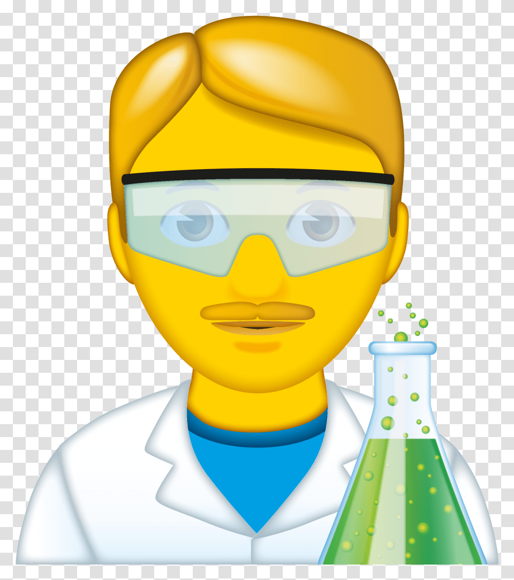 Emoji Man Raised Hand, Apparel, Scientist, Lab Coat Transparent Png