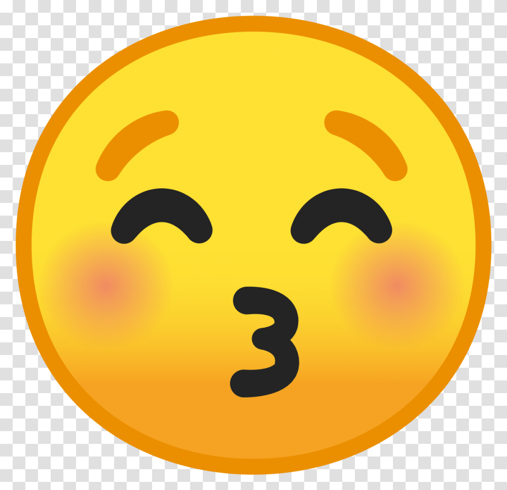 Emoji Meaning Kissing Face With Closed Eyes Hd Kissing Face With Closed Eyes Emoji, Number, Halloween Transparent Png