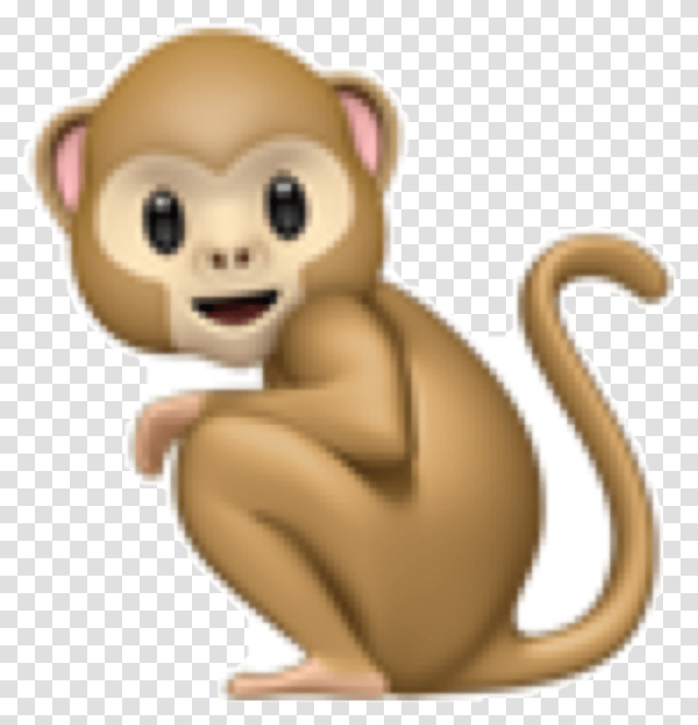 Emoji Monkey Crouching Monkey Emoji, Toy, Animal, Mammal, Wildlife Transparent Png