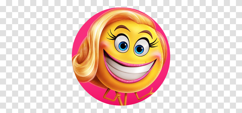 Emoji Movie Cupcake Toppers Emoji Movie Happy Face, Graphics, Art, Toy, Hair Transparent Png