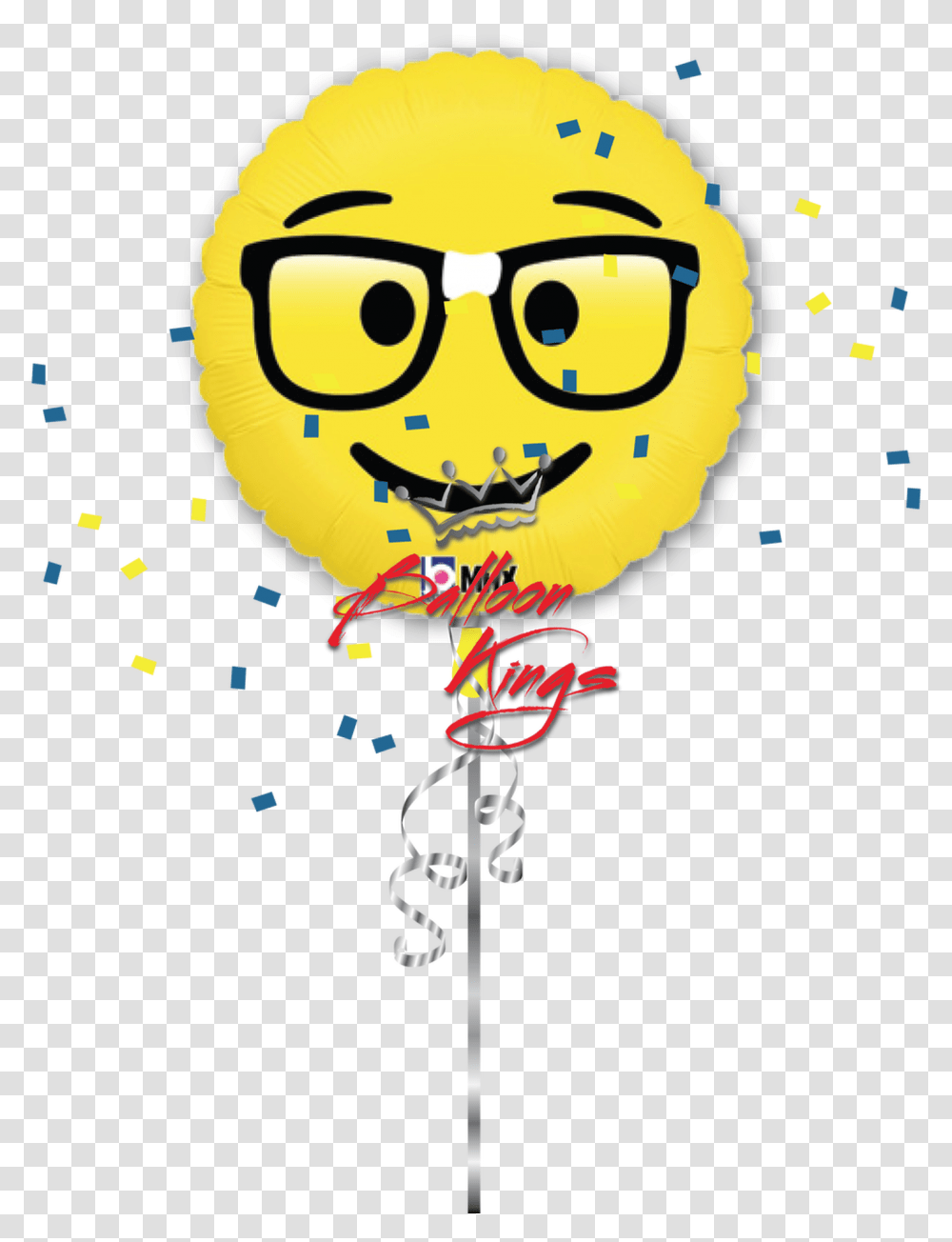Emoji Nerd Balloon, Paper, Sunglasses Transparent Png