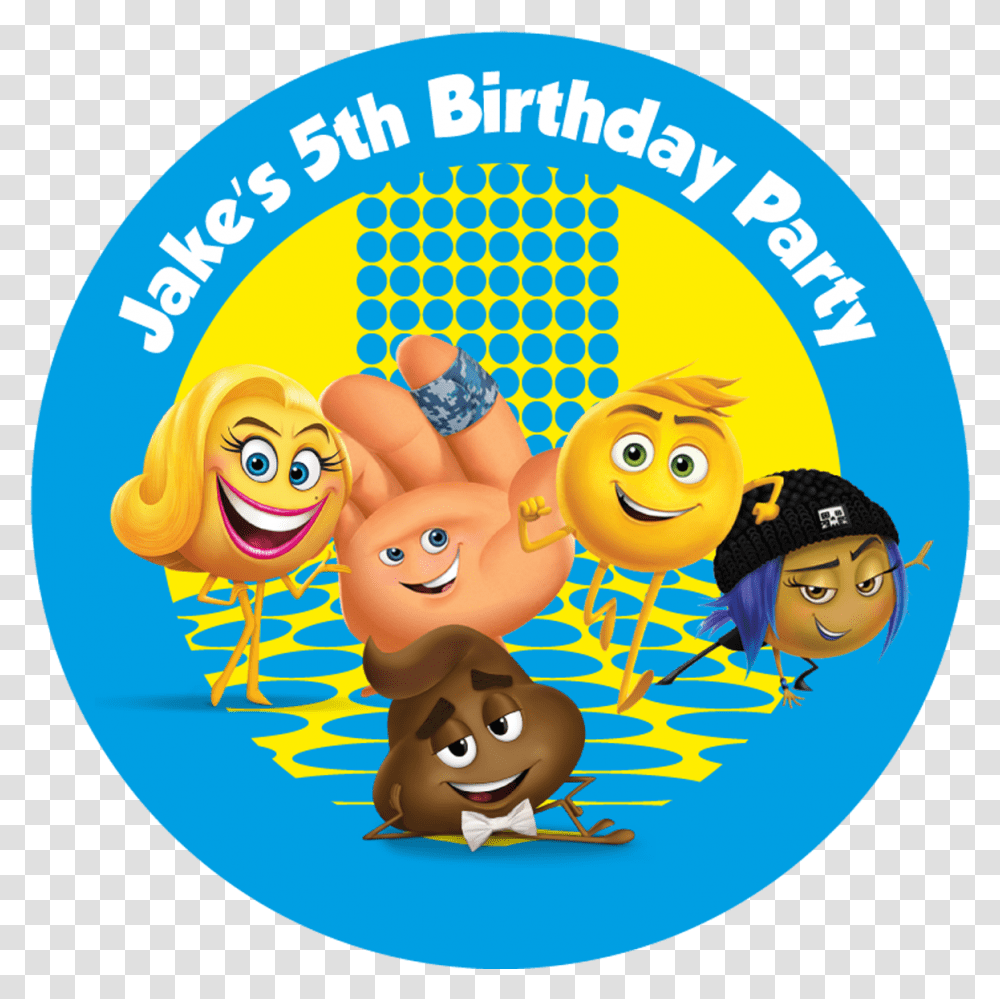 Emoji Party Box Stickers Cartoon, Poster, Advertisement, Label Transparent Png