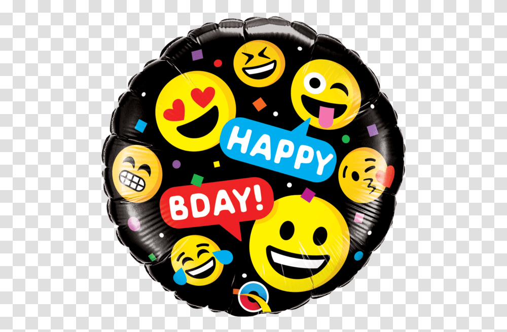 Emoji Party Happy Birthday Selfie Foil Helium Balloon 45cm Party Happy Birthday Emoji, Graphics, Text, Dynamite, Bomb Transparent Png