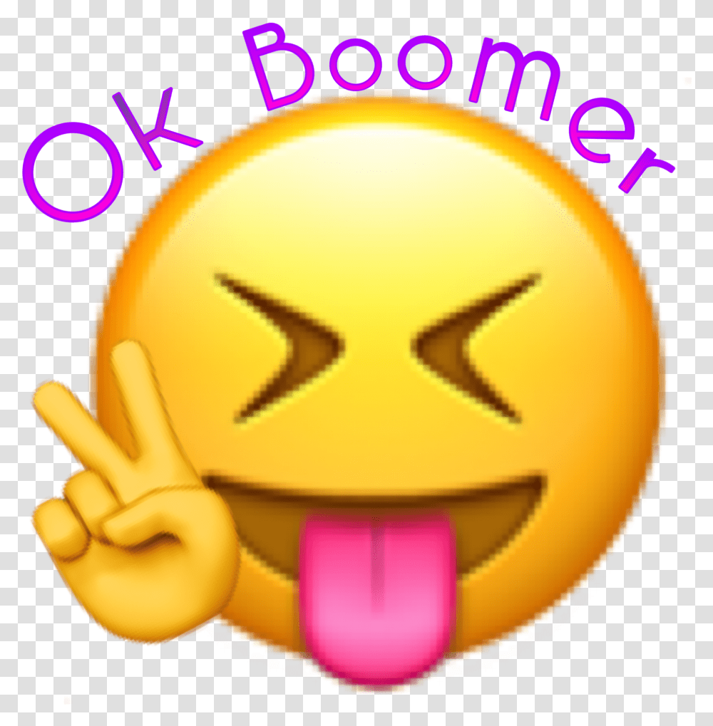 Emoji Peace Silly Okboomer Boomer Ok Freetoedit, Helmet, Apparel, Outdoors Transparent Png
