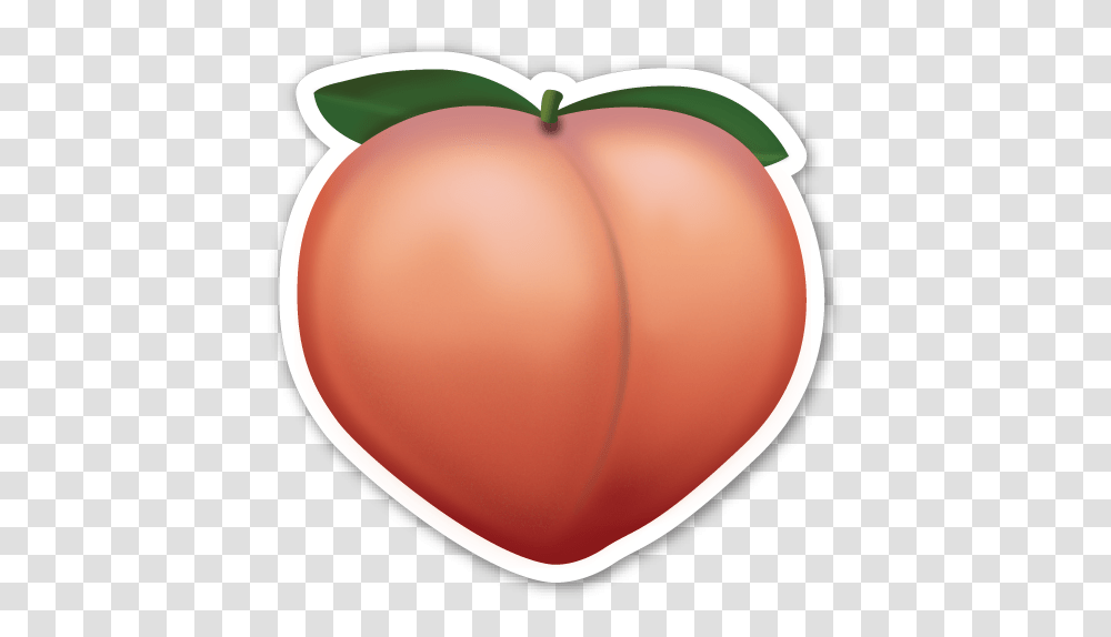 Emoji Peach Emoji Sticker, Plant, Fruit, Food, Apple Transparent Png