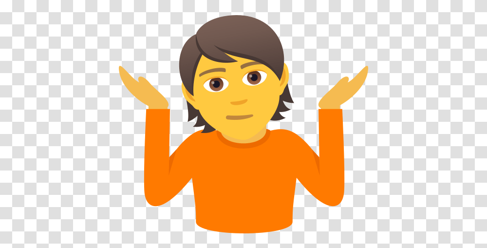 Emoji Person Shrugging Shoulders To Emoji Persona, Face, People, Female, Arm Transparent Png