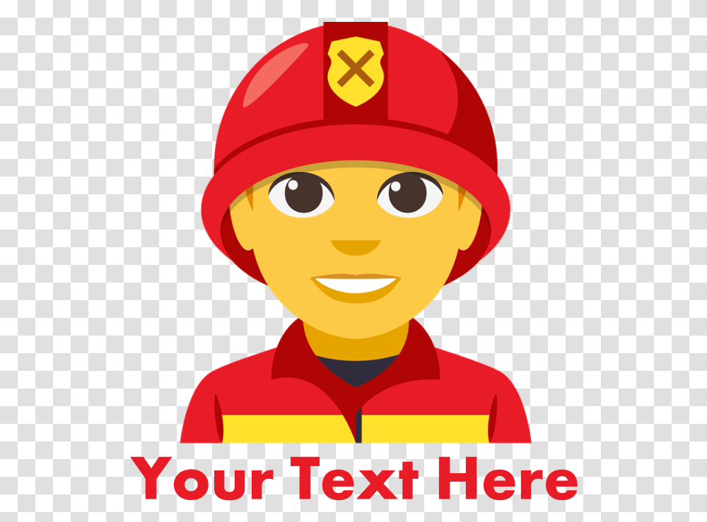 Emoji Personalized Firefighter Baby Hat Firefighter Emoji, Apparel, Helmet, Hardhat Transparent Png