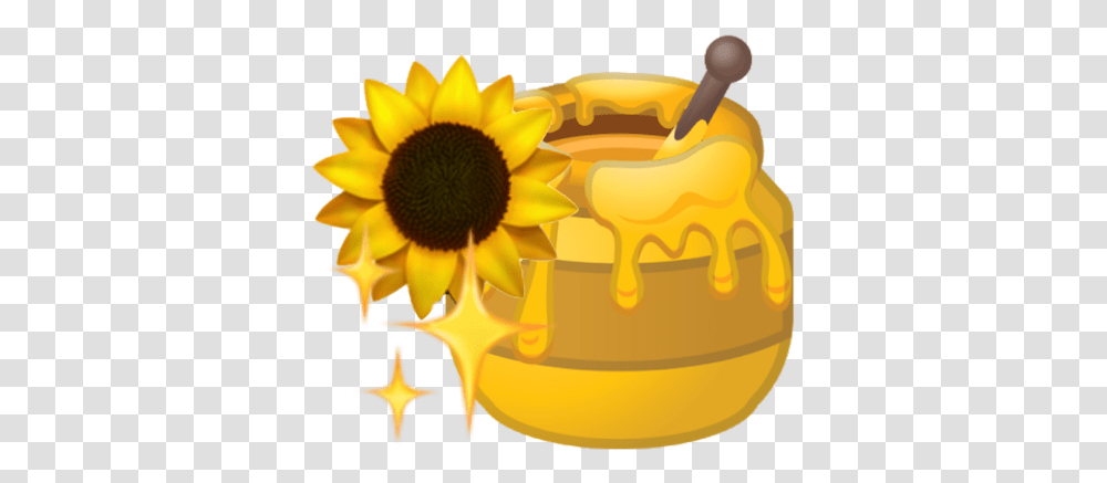 Emoji Picsart Stickers Aesthetic Yellow, Sunflower, Plant, Birthday Cake, Dessert Transparent Png