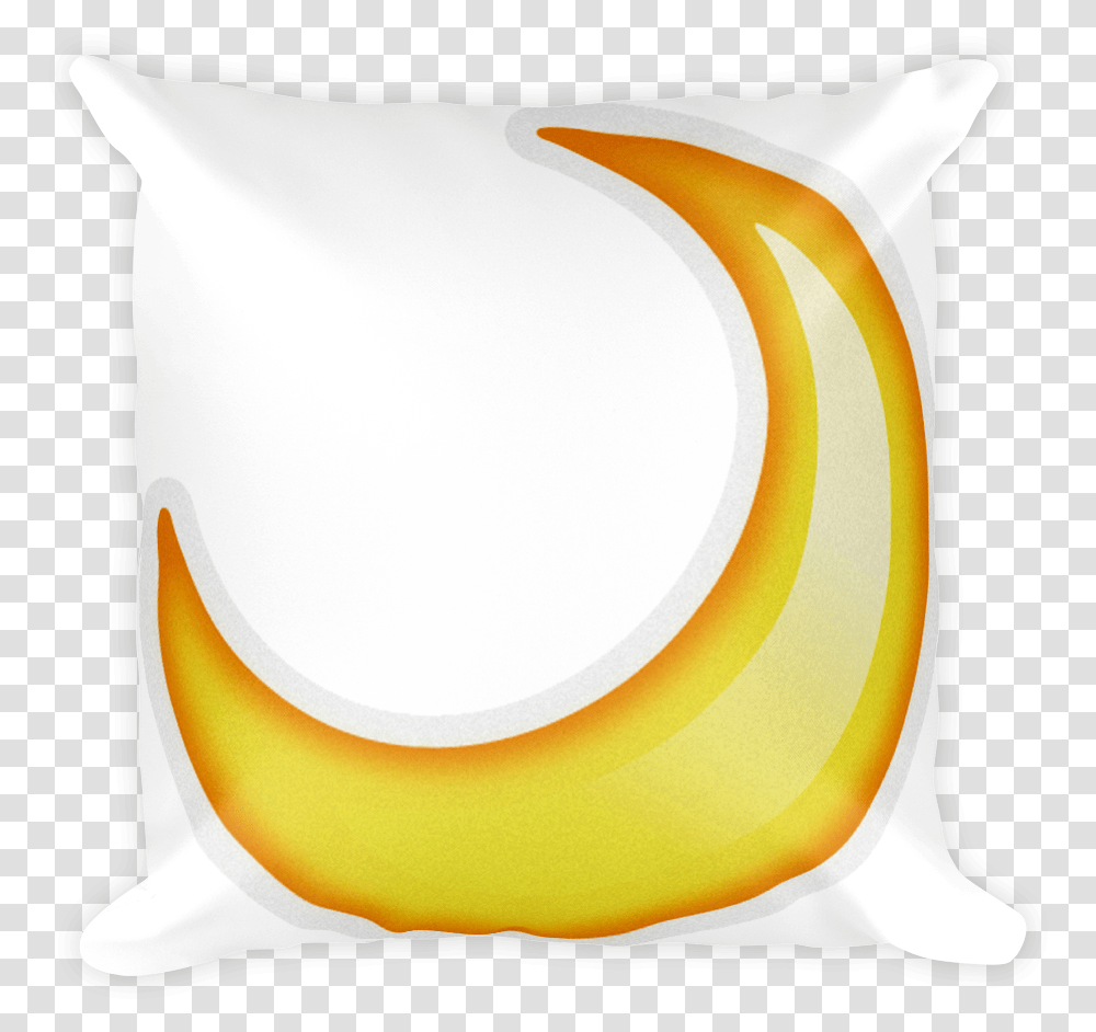 Emoji Pillow Crescent Moon Just Emoji Rh Justemoji Throw Pillow, Cushion, Diaper, Banana, Fruit Transparent Png