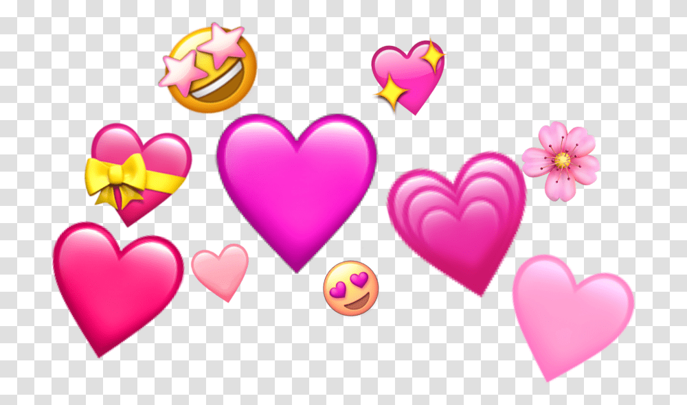 Emoji Pinkemoji Pinkhearts Pinkheart Heart Hearts Heart, Cushion, Dating, Pillow, Interior Design Transparent Png