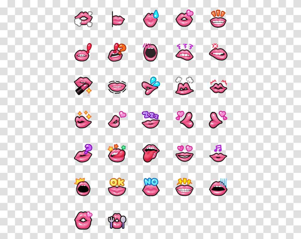 Emoji Qoobee Agapi, Purple, Heart, Mouth, Lip Transparent Png