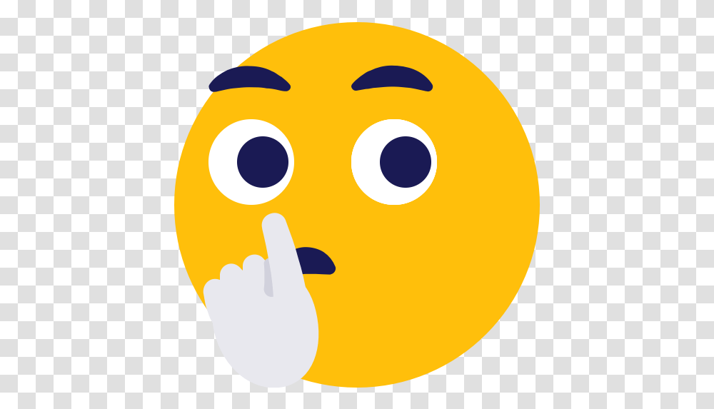 Emoji Quiet Shh Silence Icon Quiet, Pac Man, Plant, Food, Giant Panda Transparent Png