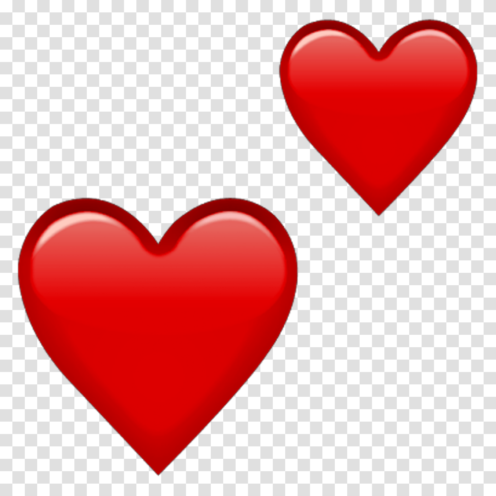 Emoji Red Hearts Double, Cushion, Pillow Transparent Png