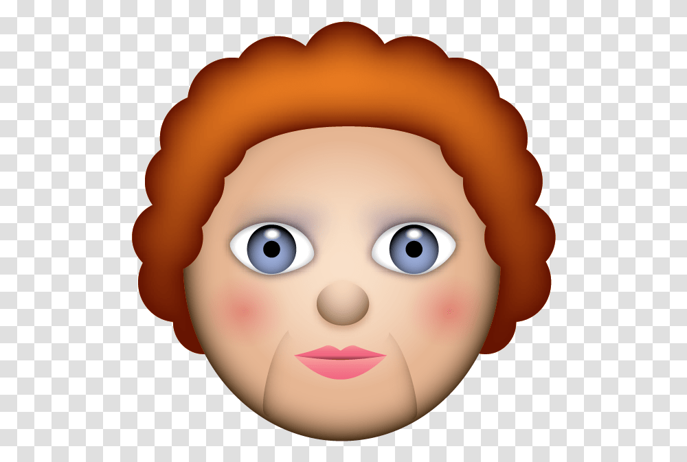 Emoji Round 1 Estelle Costanze Emoji Mother, Head, Doll, Toy, Person Transparent Png