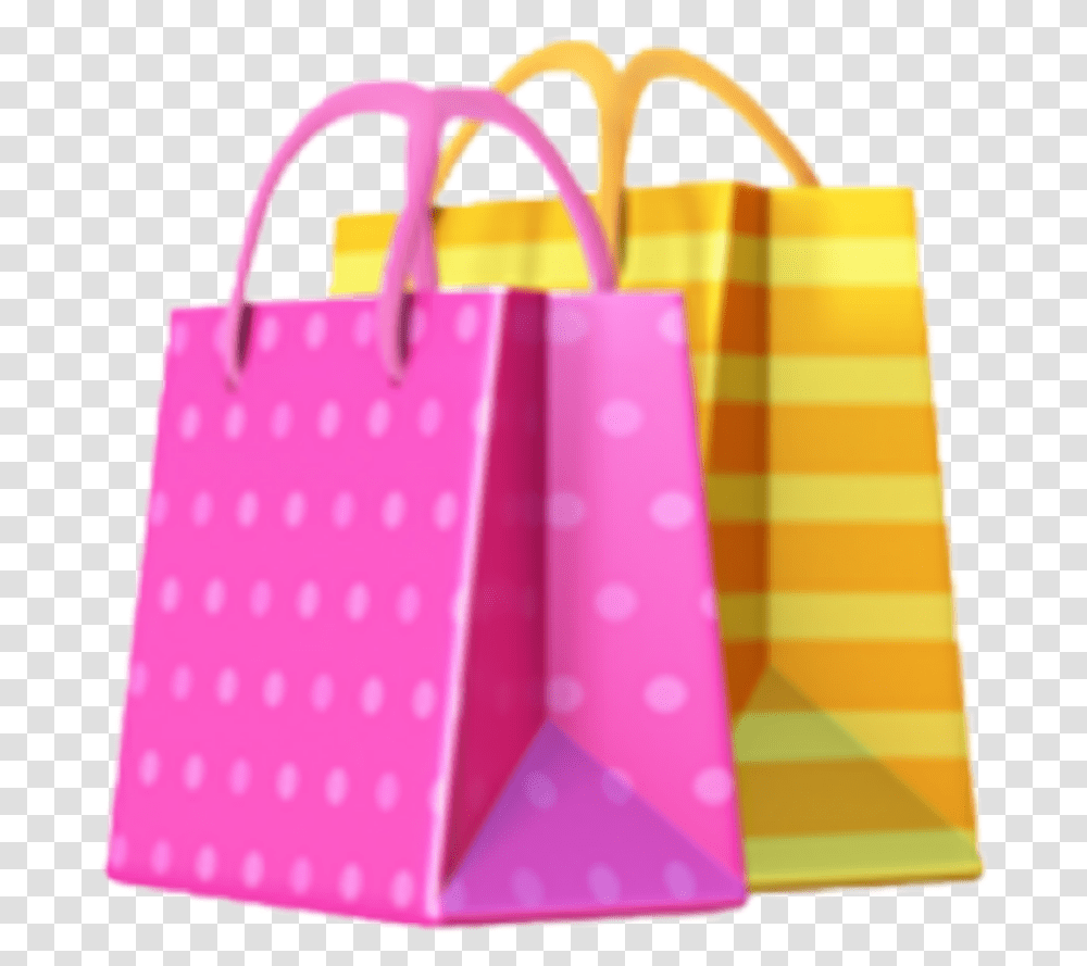 Emoji Sac Rose Yellow Jaune Pink Course Shopping Bag Emoji Whatsapp, Purse, Handbag, Accessories, Accessory Transparent Png
