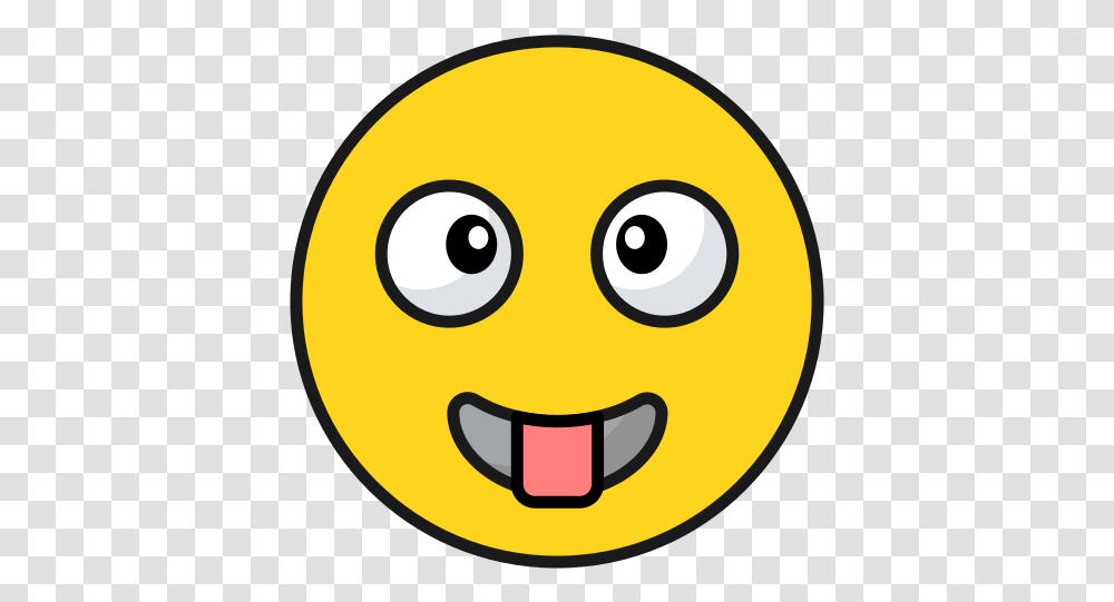 Emoji Sad Emoticon Free Icon Of Wide Grin, Label, Text, Pac Man, Giant Panda Transparent Png