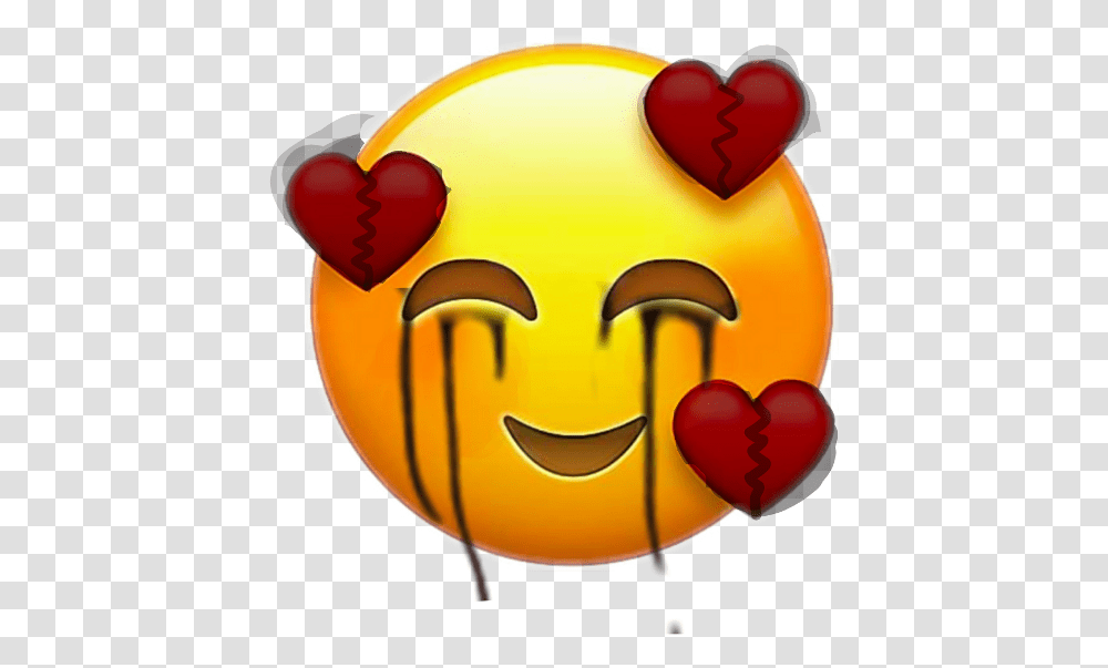 Emoji Sad Sadlove Imoji Face Ios Heart Emoji, Label, Pumpkin, Vegetable Transparent Png