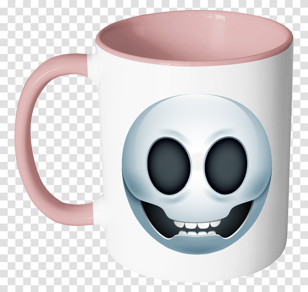Emoji Skull Accent Mug Mug, Coffee Cup, Label, Latte Transparent Png