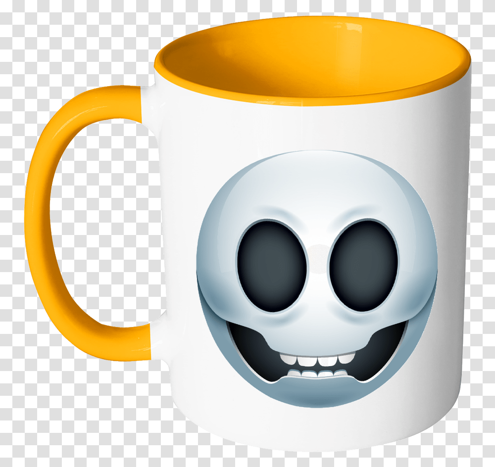 Emoji Skull Accent Mug Mug, Coffee Cup, Soil, Latte, Beverage Transparent Png
