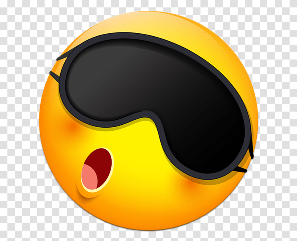 Emoji Sleep Sleeping Glasses Sleeping Patch Nape Emoji Sommeil, Helmet, Apparel Transparent Png