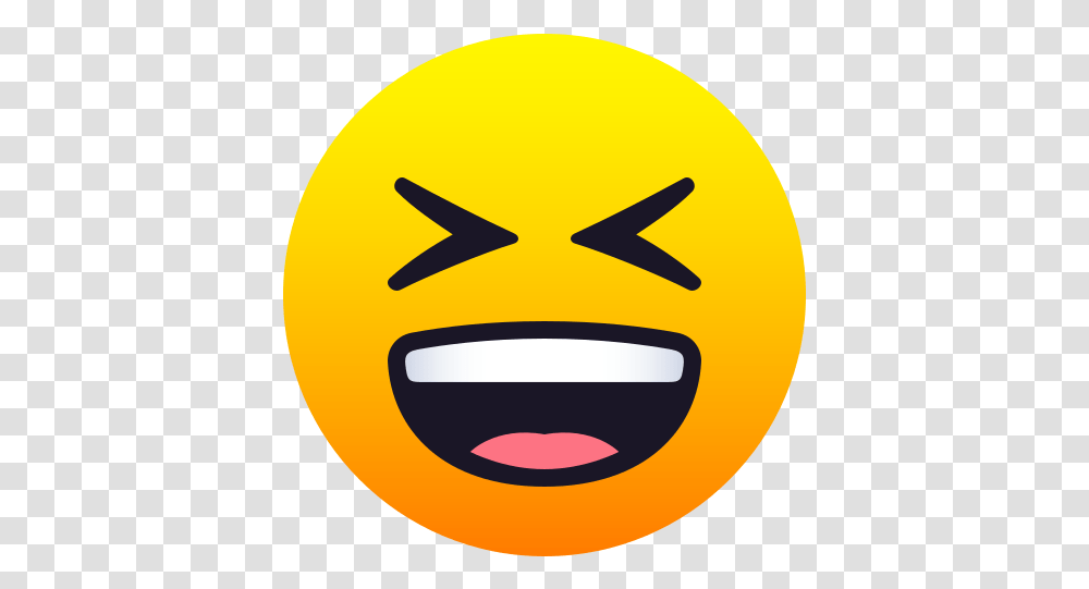 Emoji Smiley Face That Squints Xd Xd Emoji, Symbol, Pac Man Transparent Png