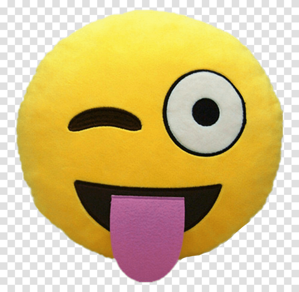 Emoji Smiley Laugh Face Lol Cute Funny Smile Pillow, Pac Man, Giant Panda, Bear, Wildlife Transparent Png