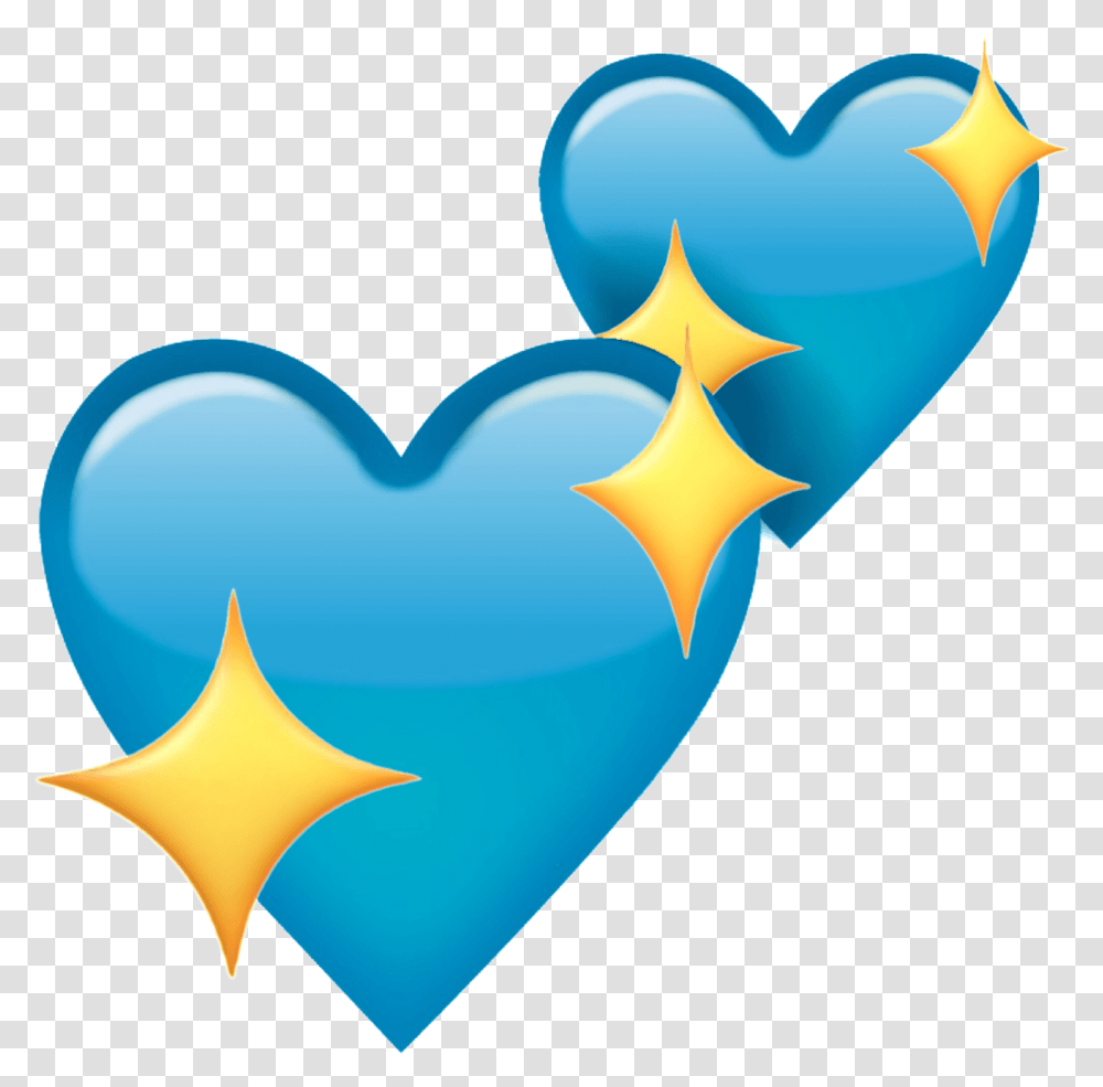 Emoji Sparkles Blue Heart Emoji, Cushion, Pillow, Interior Design, Indoors Transparent Png