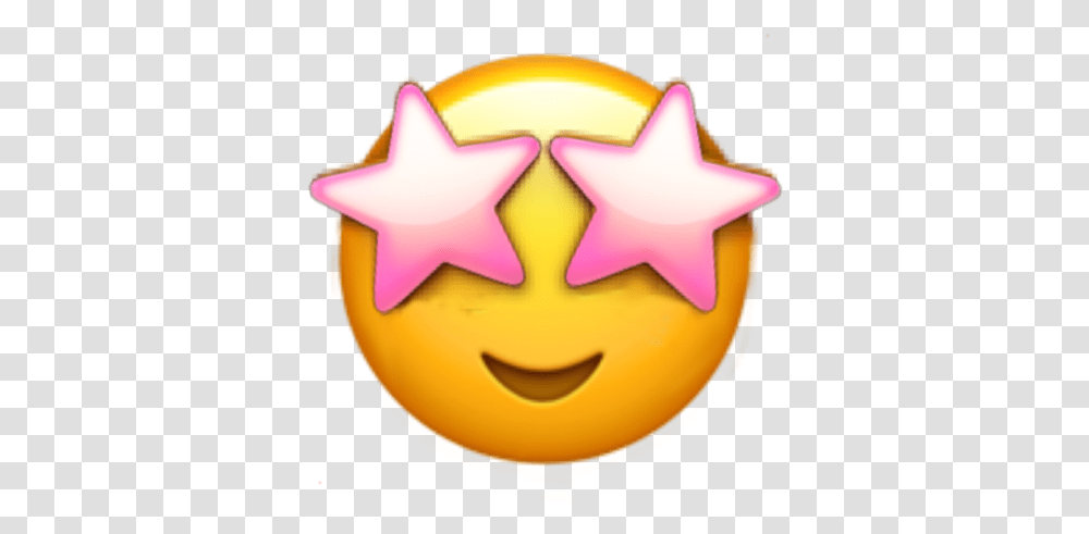 Emoji Staremoji Stareyes Emojiface Emojis Heart Eyes Emoji Ios, Star Symbol, Birthday Cake, Dessert, Food Transparent Png