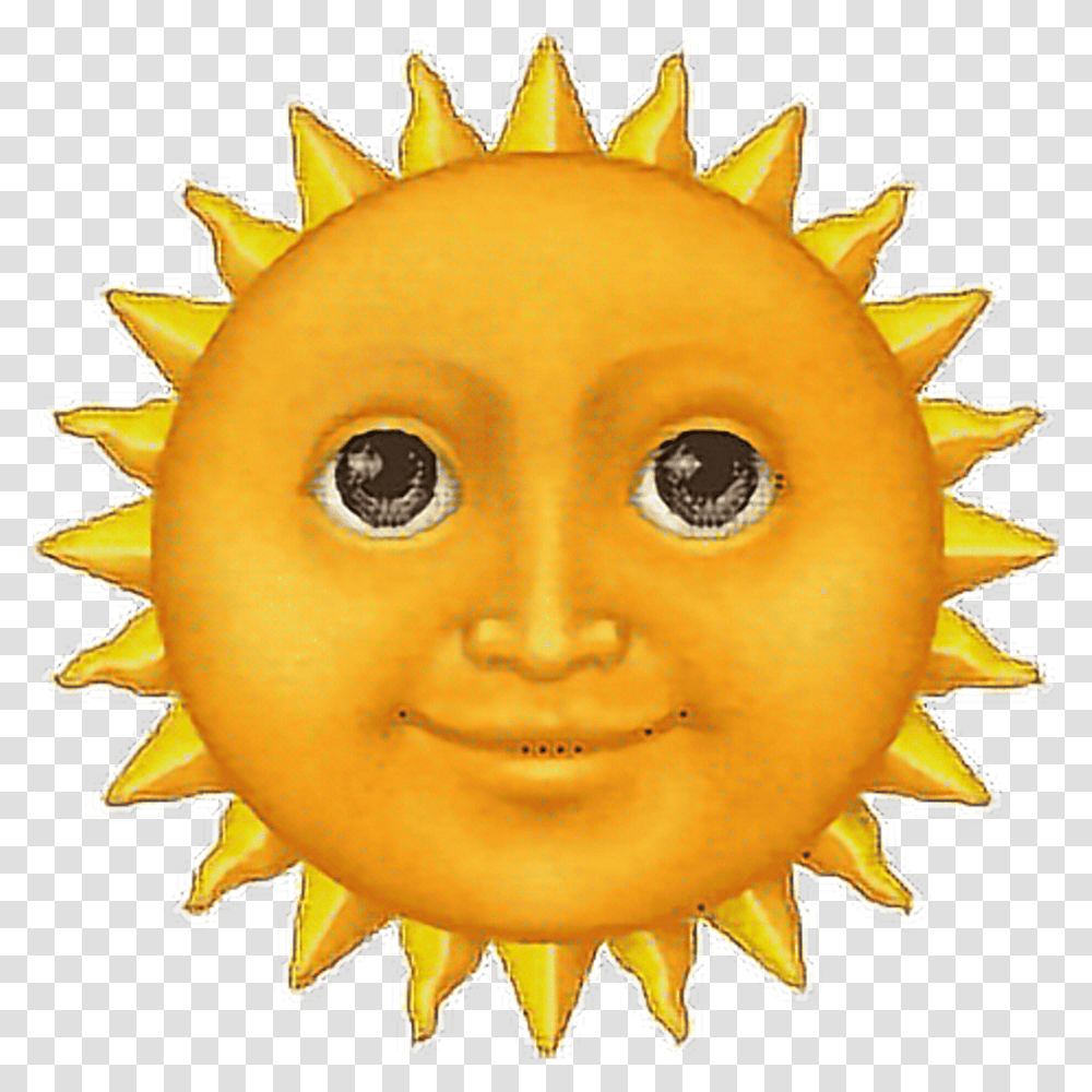 Emoji Sun Face Tumblr Sun Emoji Background, Outdoors, Nature, Toy, Head Transparent Png