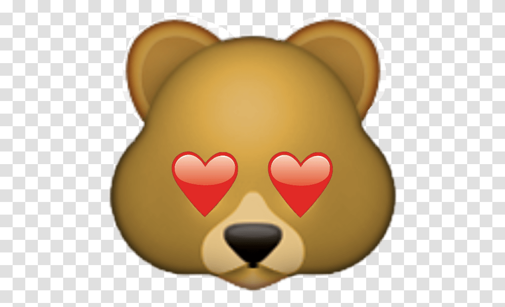 Emoji Teddybear Teddylove Heart Bear Bear With Heart Eyes Emoji, Balloon, Mammal, Animal, Food Transparent Png