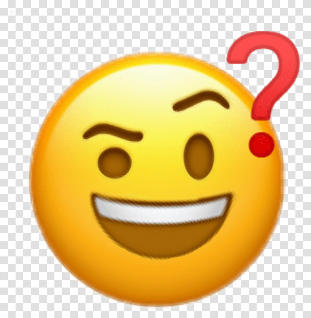 Emoji That Moment When You Dont Understand Something Smiley, Food, Toy, Pumpkin, Vegetable Transparent Png