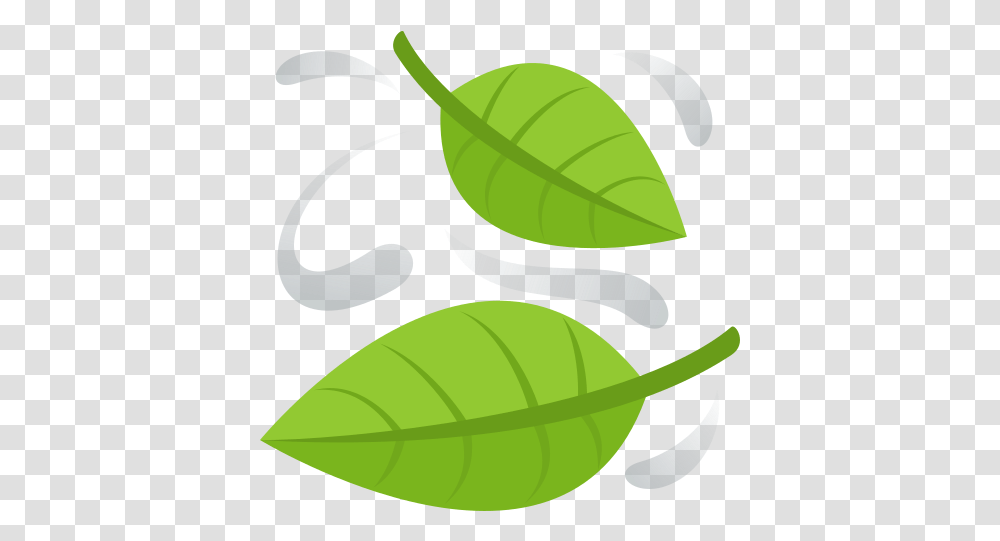 Emoji The Beating Of Leaves In Wind To Copy Paste Emoji Leaves, Leaf, Plant, Tennis Ball, Green Transparent Png