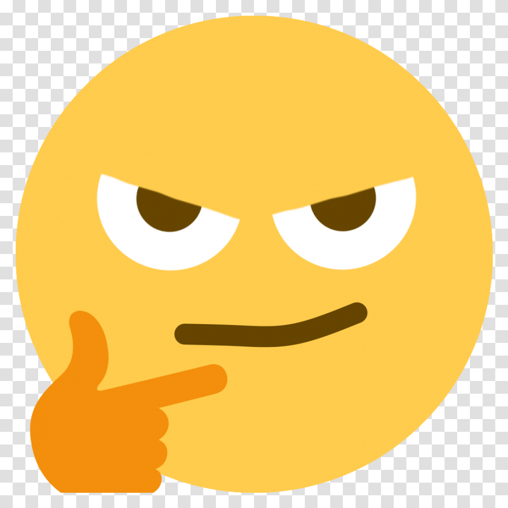 Emoji Think 4 Image Discord Animated Thinking Emoji, Label, Text, Face, Pac Man Transparent Png