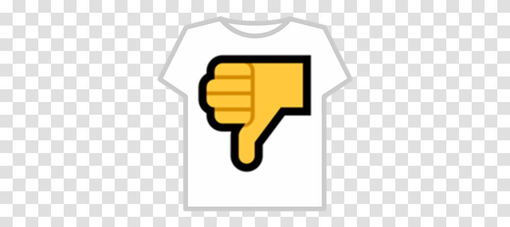 Emoji Thumbs Down Roblox Thumb, Clothing, Apparel, Text, Shirt Transparent Png
