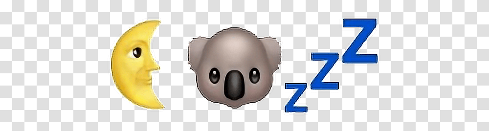 Emoji Tumblr Koala Moon Zzz Aestheticfreetoedit Koala, Piggy Bank, Animal, Mammal, Buffalo Transparent Png