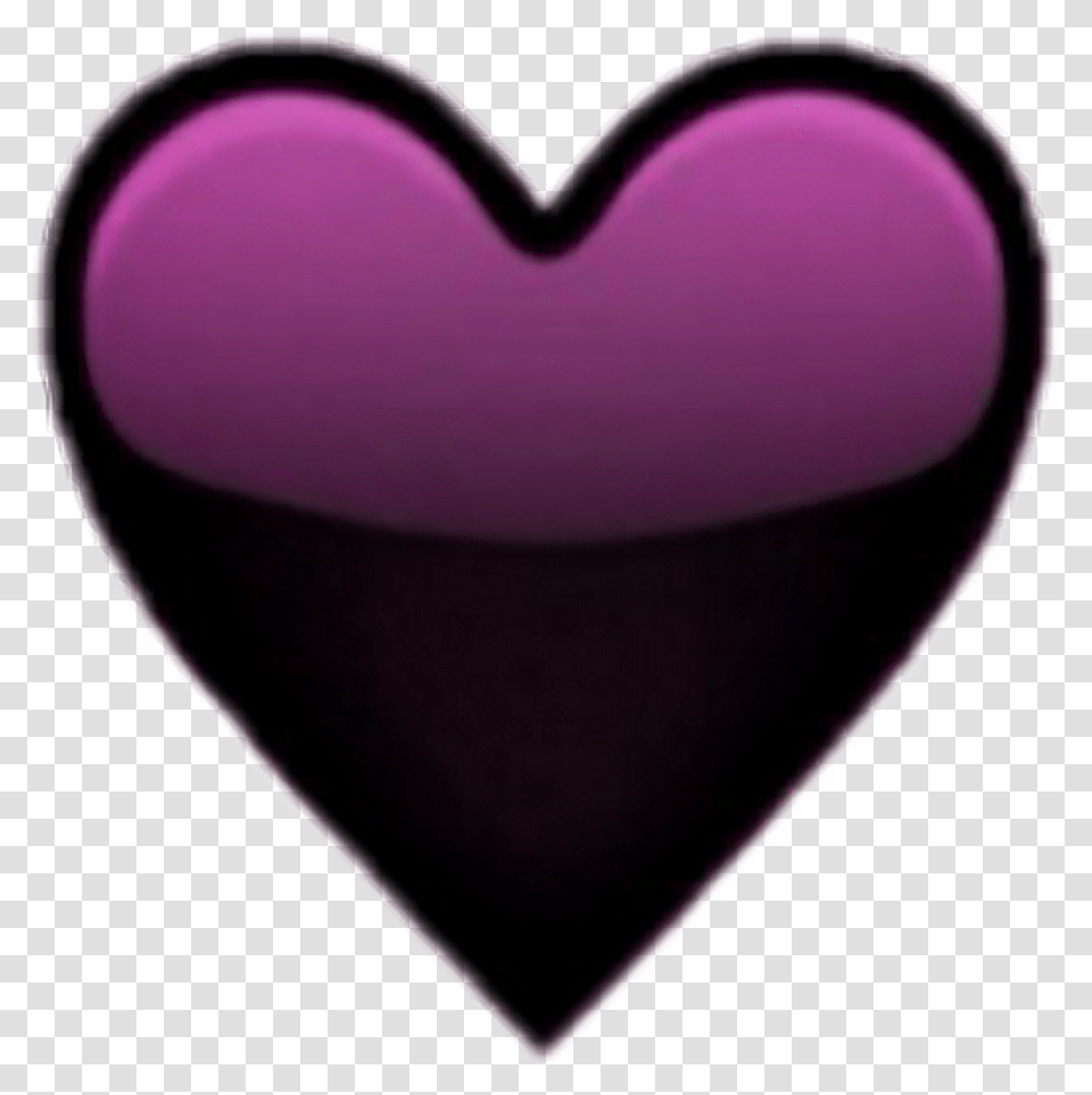 Emoji Tumblr Purple And Black Heart Emoji, Pillow Transparent Png