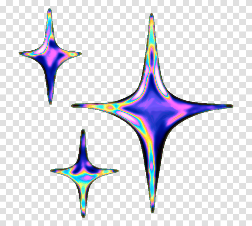 Emoji Twinkle Holographic Circle, Ornament, Star Symbol, Lighting, Pattern Transparent Png