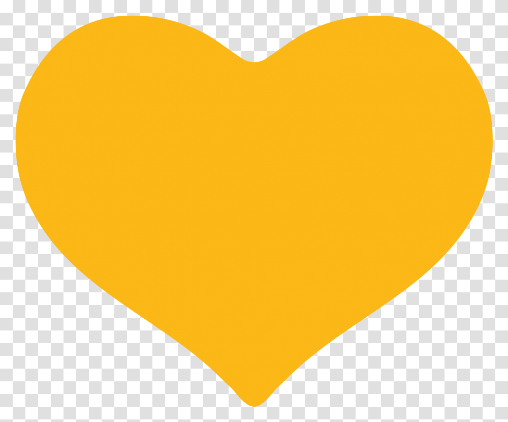 Emoji U1f49b Yellow Heart Clipart, Cushion, Balloon, Pillow Transparent Png