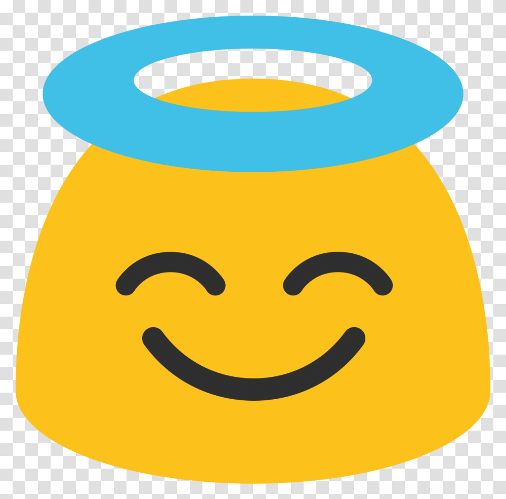 Emoji U1f607 Angel Google Emoji Blob, Jar, Vase, Pottery, Food Transparent Png