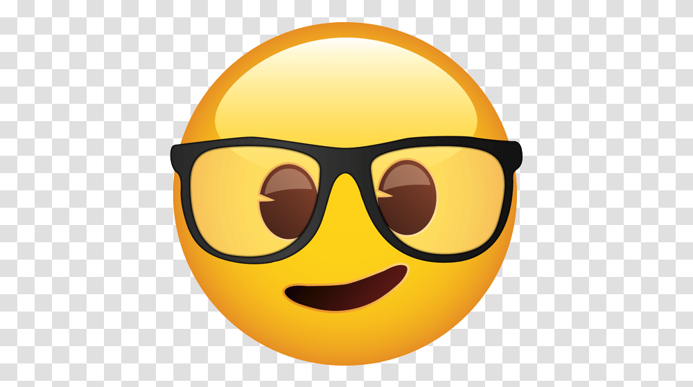 Emoji - The Official Brand Nerd Face Fitz 0 U1f913 Happy, Helmet, Clothing, Apparel, Sunglasses Transparent Png