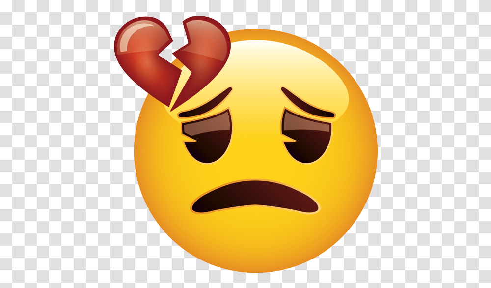 Emoji - The Official Brand Sad Face With Broken Heart Sad Face, Label, Text, Symbol, Sticker Transparent Png