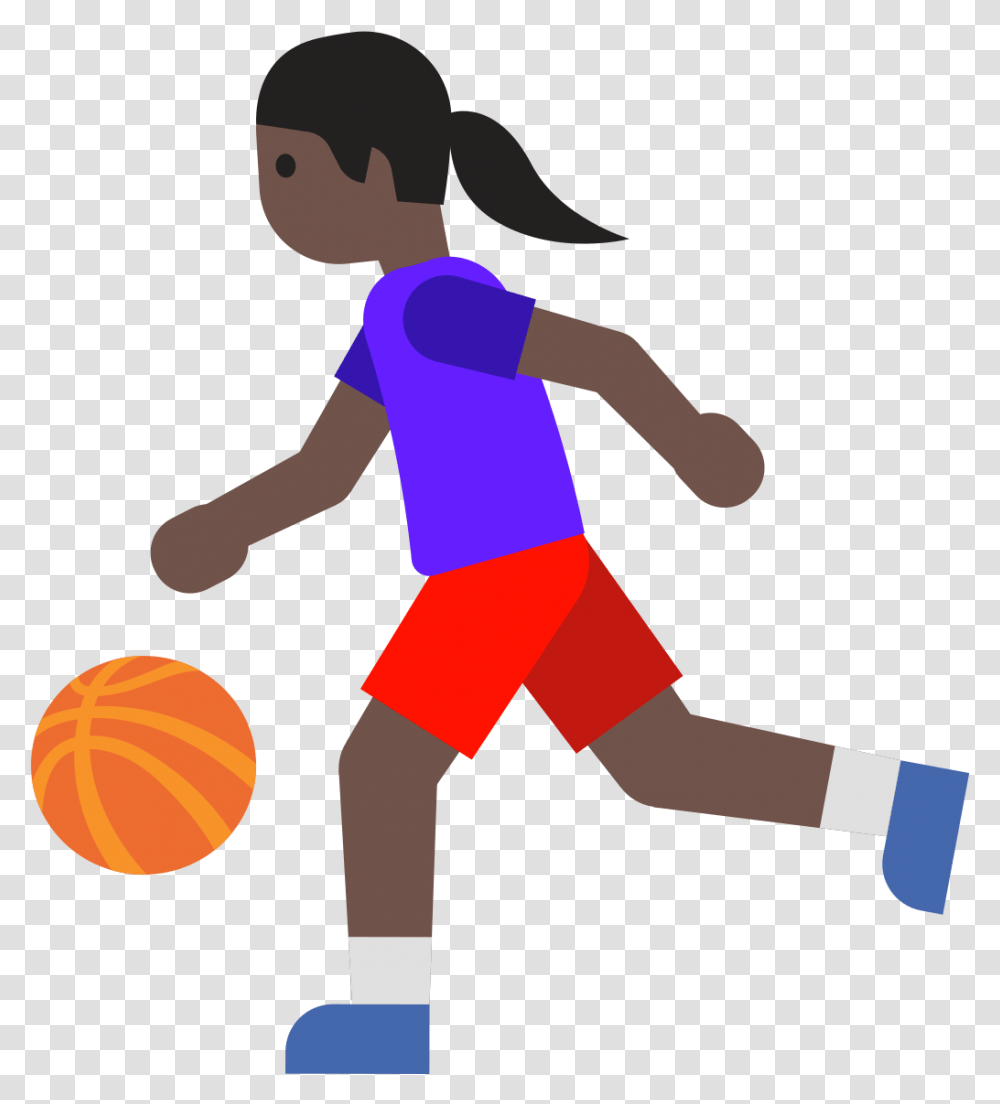 Emoji U26f9 1f3ff 200d 2640 Basketball Woman Vector, Sphere, Person, Human, People Transparent Png